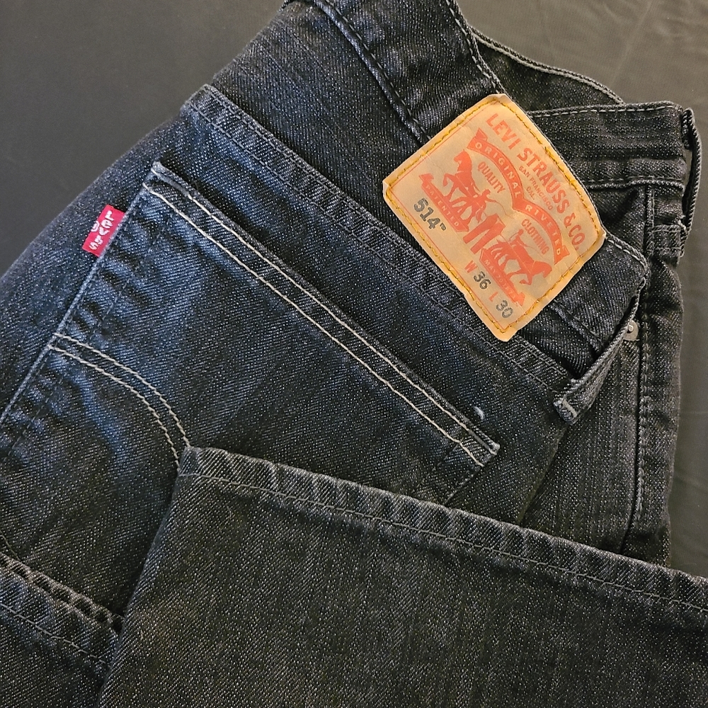 Levi's 514 36x30 Black Jeans
